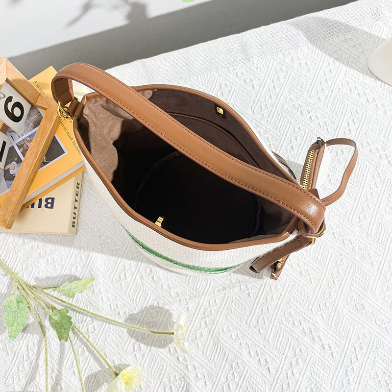 Sac besace haut de gamme pour femme en cuir véritable, design niche urbain - IVOIRART.COM