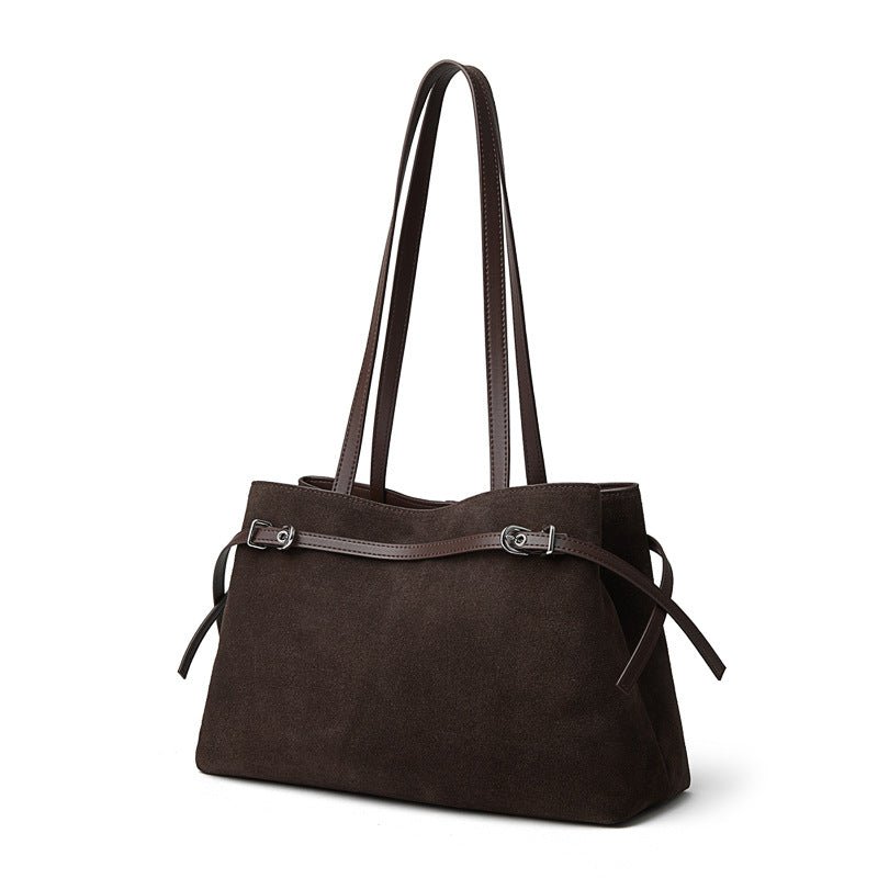 Sac Besace Rétro en Suédé Haute Capacité Polyvalent Style Totecrossbody - IVOIRART.COM