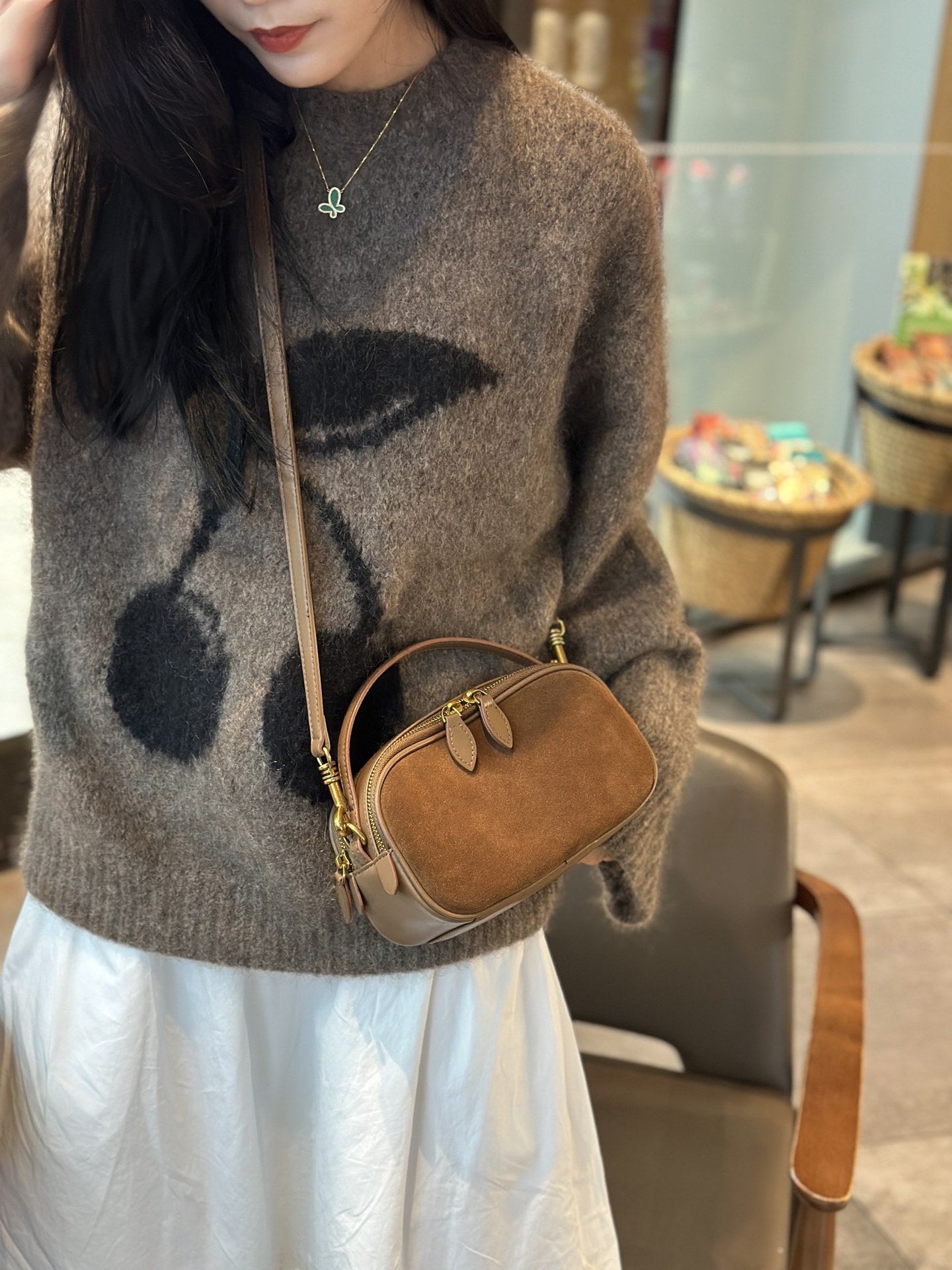 Sac Boston en cuir nubuck personnalisable sac appareil photo & bowling petit 2025 - IVOIRART.COM