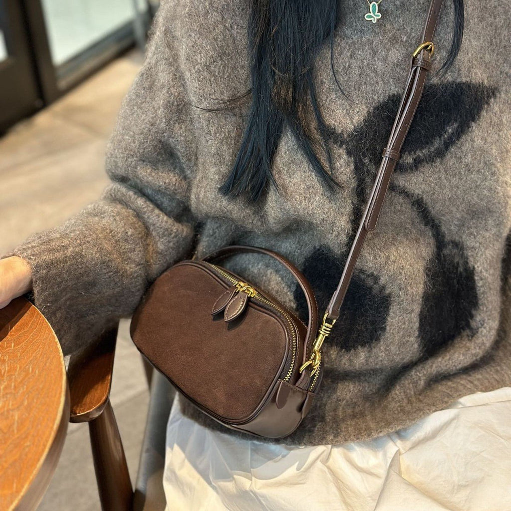 Sac Boston en cuir nubuck personnalisable sac appareil photo & bowling petit 2025 - IVOIRART.COM