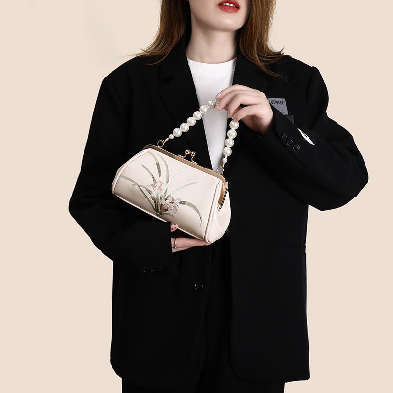 Sac brodé pour femme à la mode, à personnalité artistique, élégant coquillage - IVOIRART.COM
