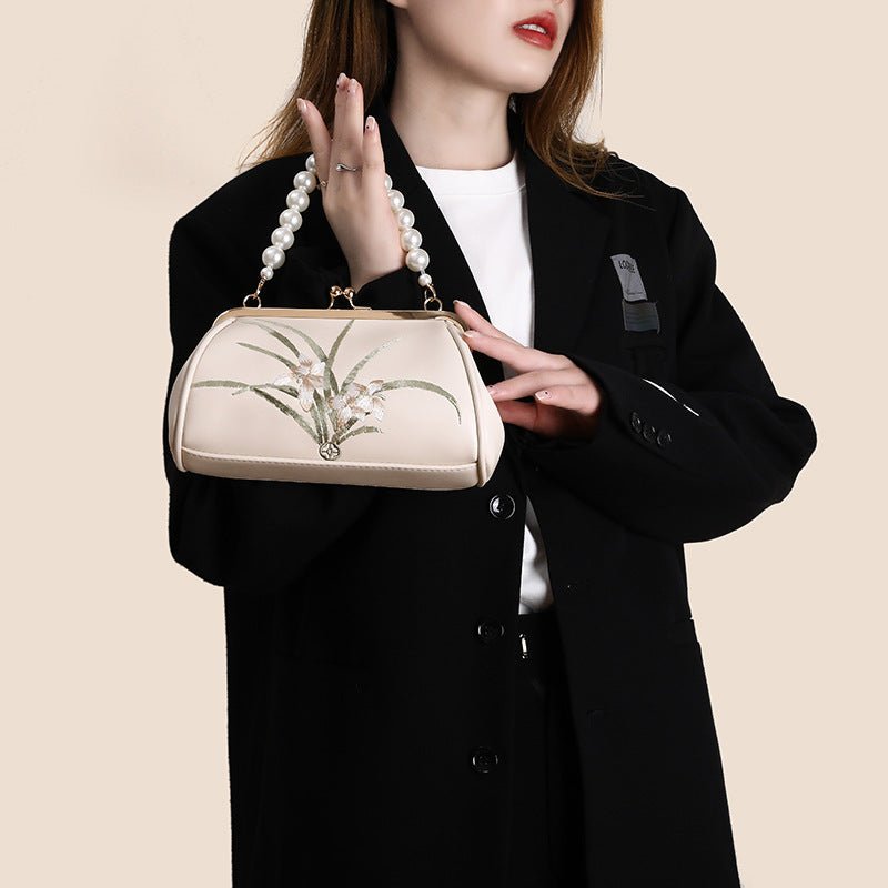 Sac brodé pour femme à la mode, à personnalité artistique, élégant coquillage - IVOIRART.COM