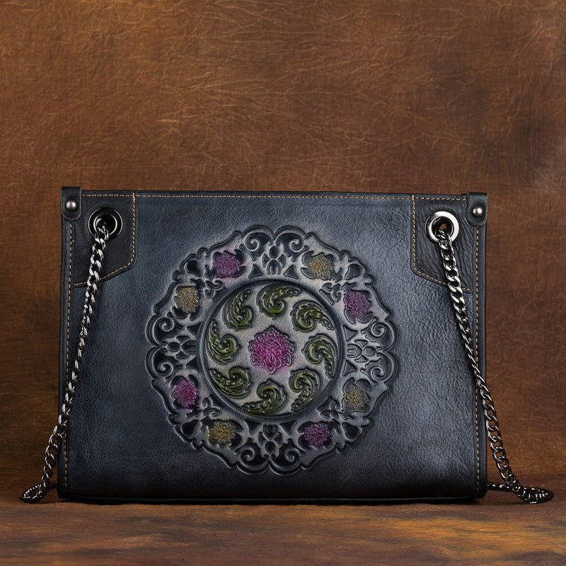 Sac Cabas à Bandoulière Grande Capacité en Cuir Pleine Fleur Haut de Gamme - IVOIRART.COM