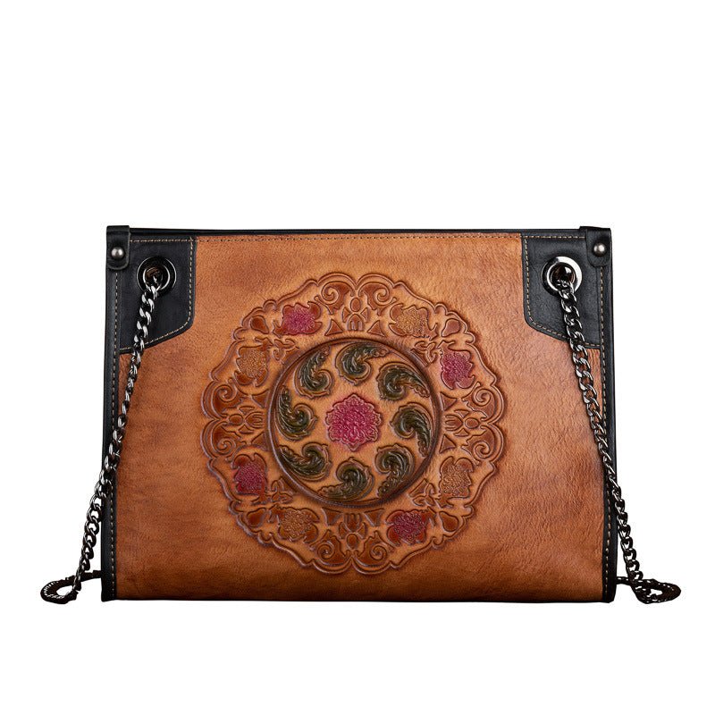 Sac Cabas à Bandoulière Grande Capacité en Cuir Pleine Fleur Haut de Gamme - IVOIRART.COM