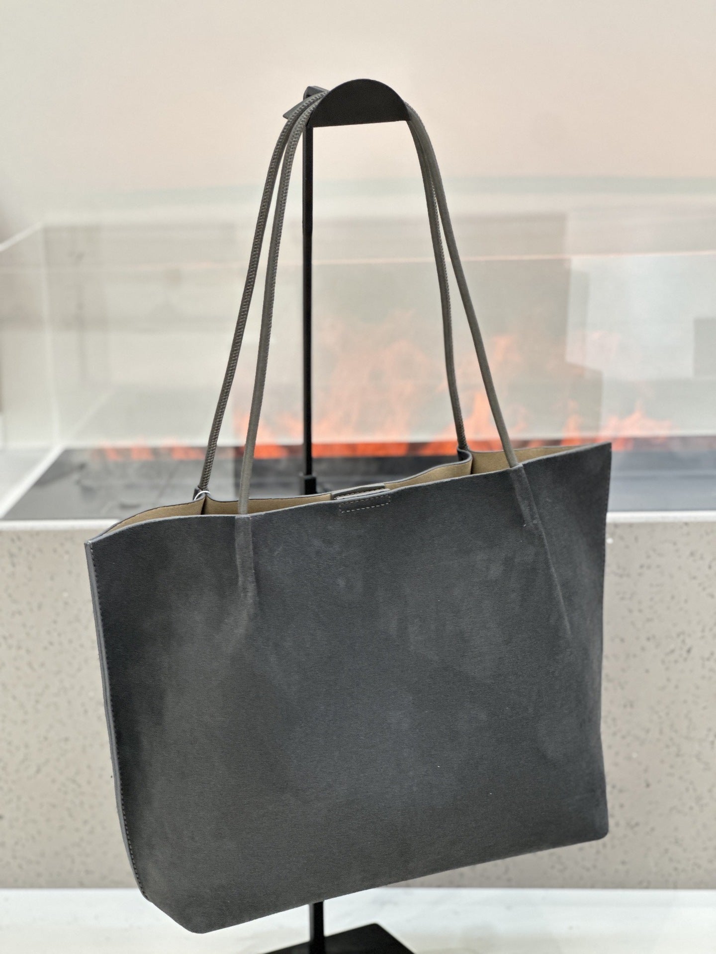 Sac cabas cuir véritable mat Automne-Hiver, grande capacité, bandoulière incl. - IVOIRART.COM