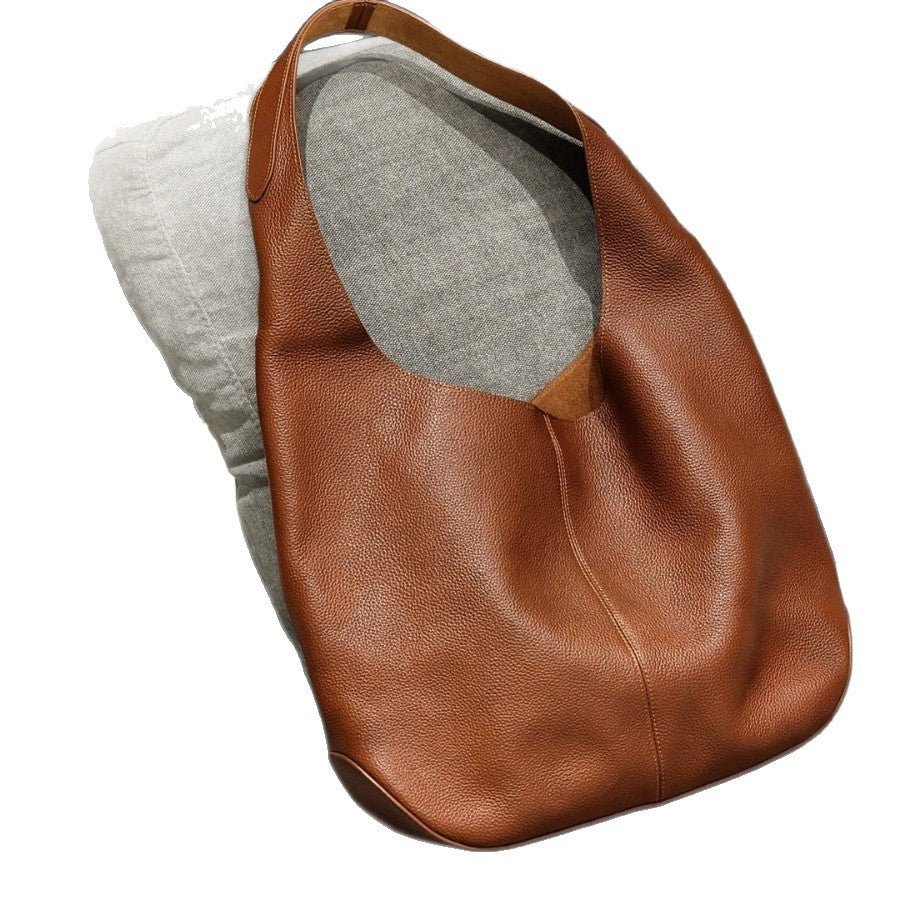 Sac cabas en cuir Fubao pour femmes, rétro, uni, sous-bras, haute qualité - IVOIRART.COM
