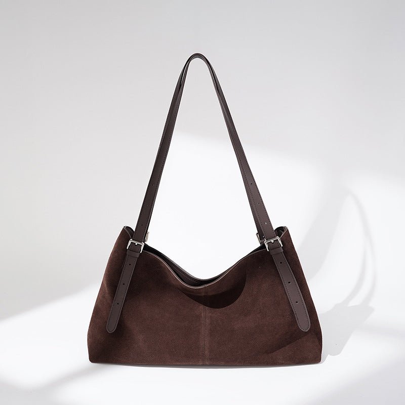 Sac Cabas Femme Grand Volume Effet Daim Suédé Élégant pour Usage Quotidien - IVOIRART.COM