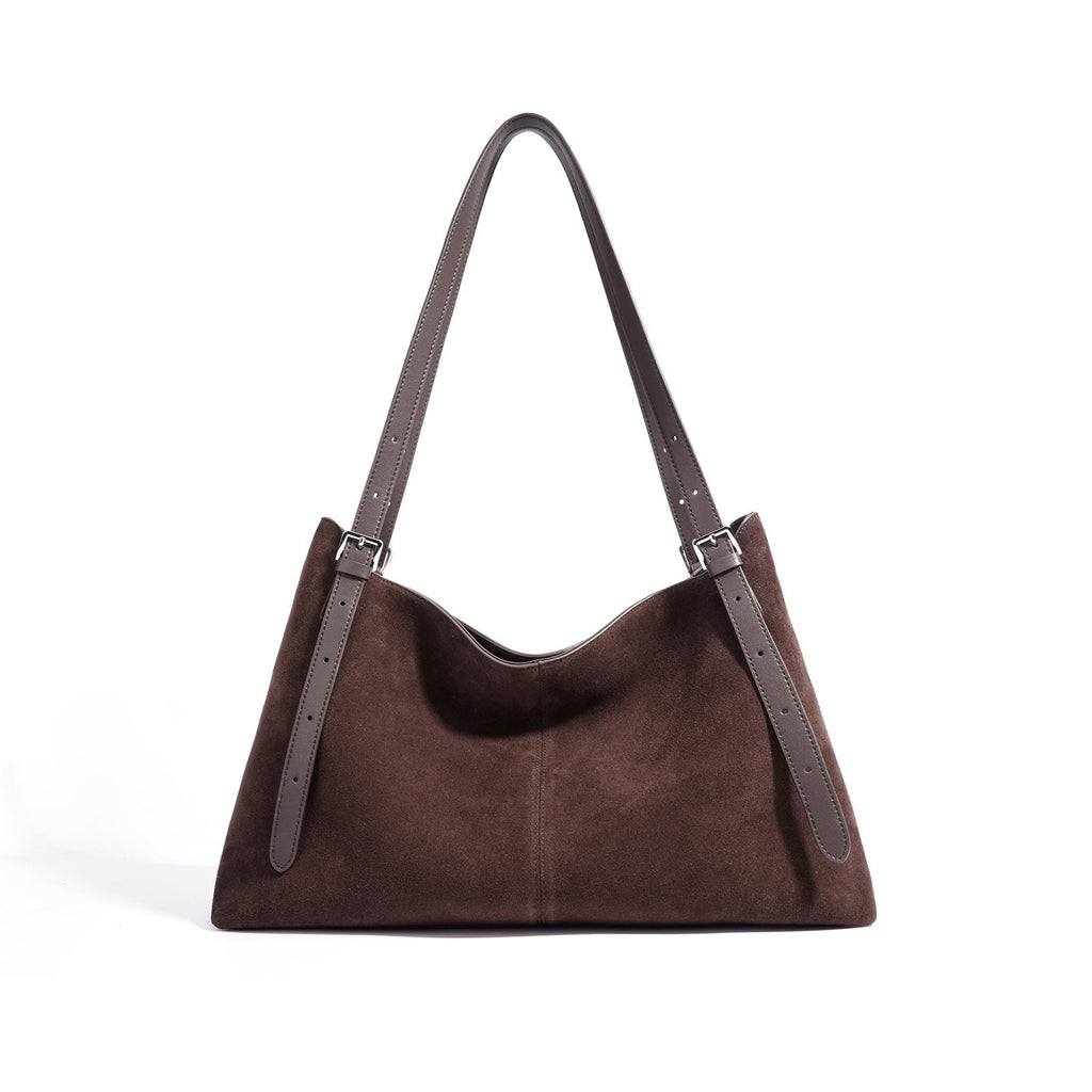 Sac Cabas Femme Grand Volume Effet Daim Suédé Élégant pour Usage Quotidien - IVOIRART.COM