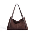 Sac Cabas Femme Grand Volume Effet Daim Suédé Élégant pour Usage Quotidien - IVOIRART.COM