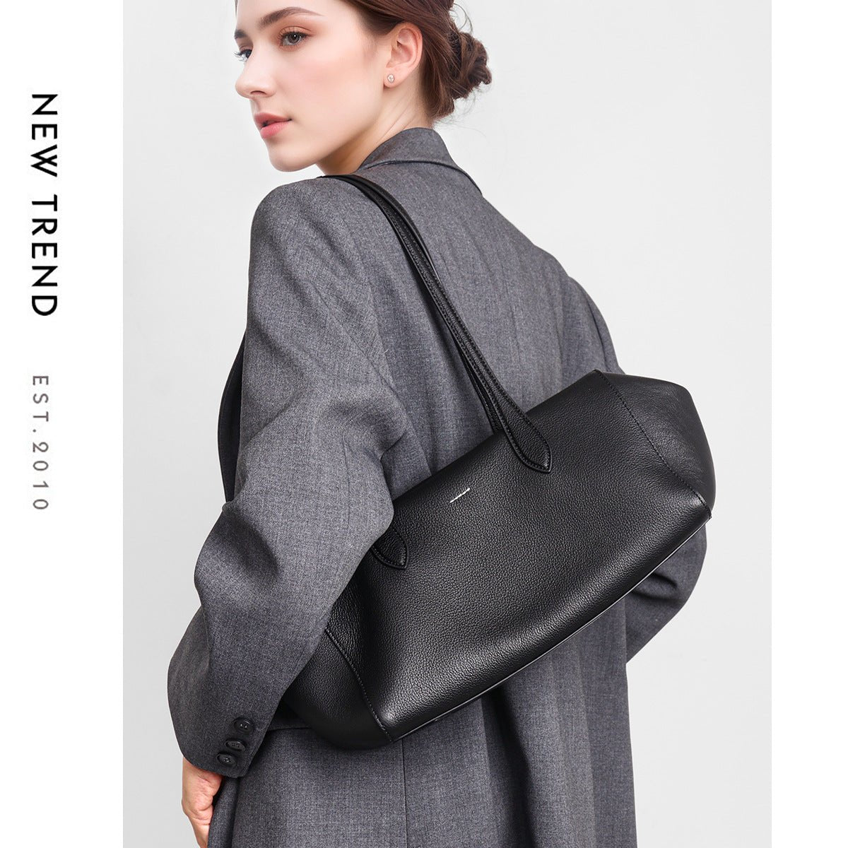 Sac Cabas Simple pour Femme Couleur Unie Grande Capacité pour Navette - IVOIRART.COM