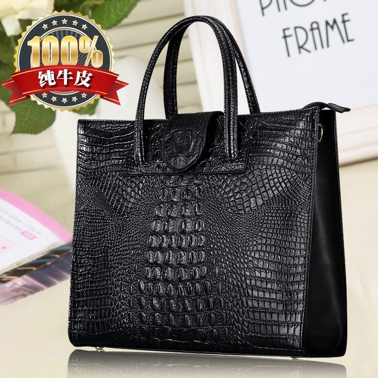 Sac cabas tendance et spacieux avec grande capacité en cuir véritable - IVOIRART.COM