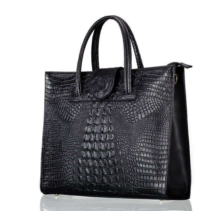 Sac cabas tendance et spacieux avec grande capacité en cuir véritable - IVOIRART.COM