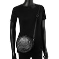 Sac ceinture viking avec bourse tissée, motif chevalier rétro embossé - IVOIRART.COM