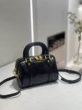 Sac cuir véritable femme Boston haut-gamme, cuir pleine fleur, petit bandoulière. - IVOIRART.COM