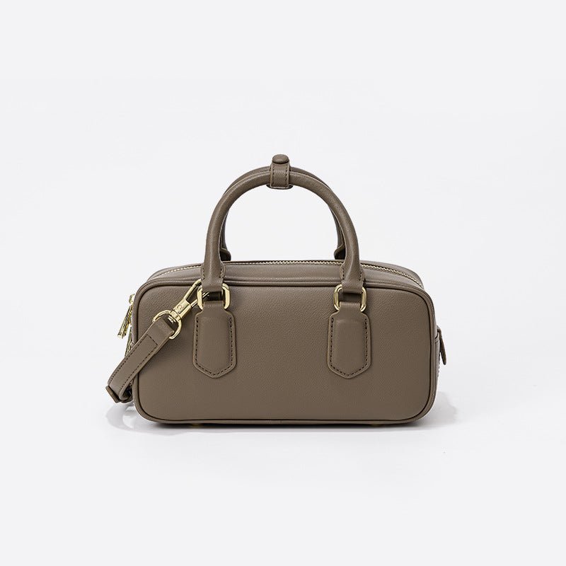 Sac cuir véritable peau de vache Niche-design, carré horizontal, élégant compact - IVOIRART.COM