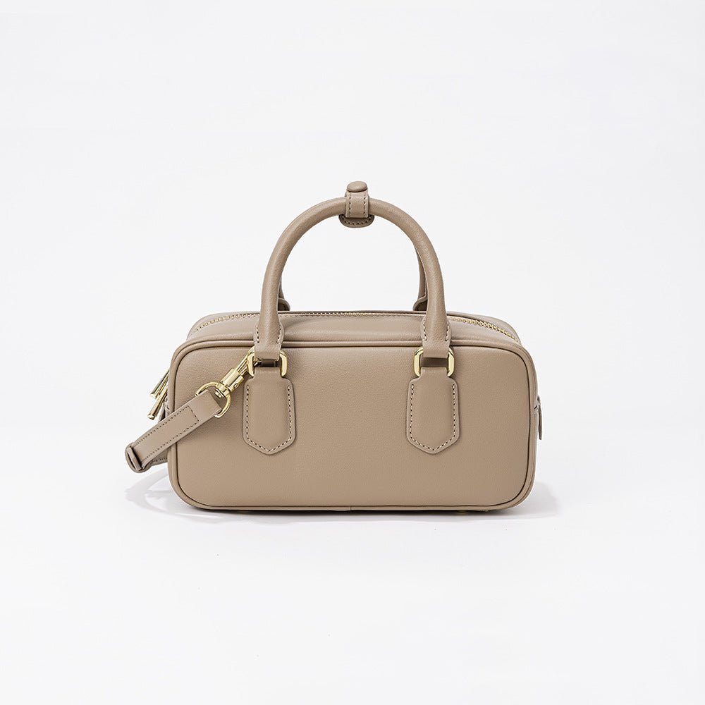 Sac cuir véritable peau de vache Niche-design, carré horizontal, élégant compact - IVOIRART.COM