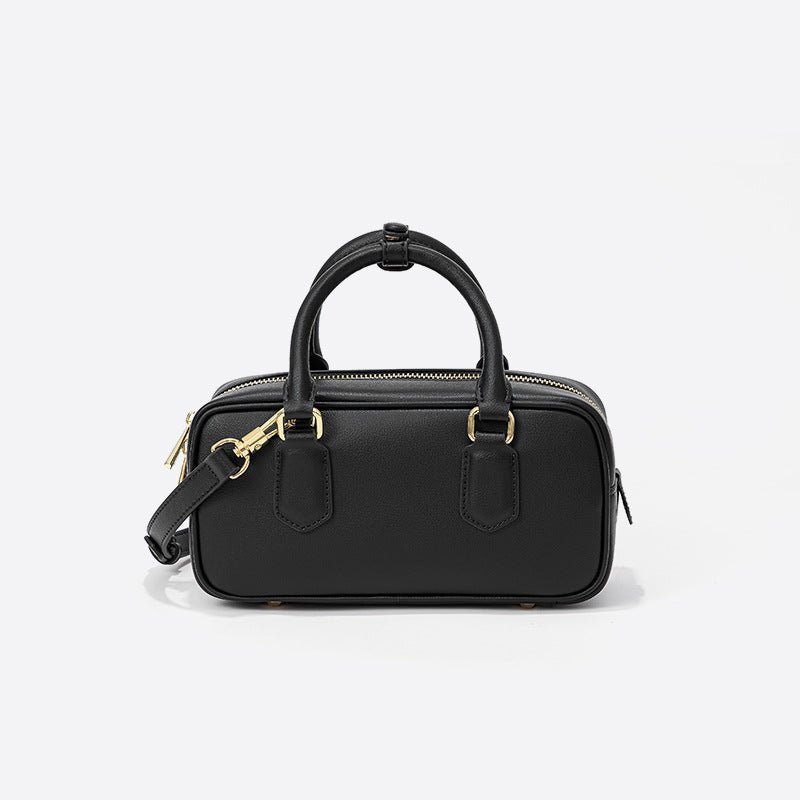 Sac cuir véritable peau de vache Niche-design, carré horizontal, élégant compact - IVOIRART.COM