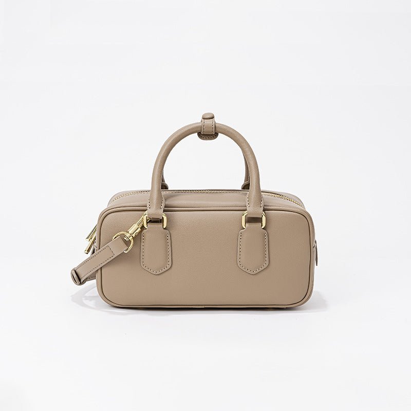 Sac cuir véritable peau de vache Niche-design, carré horizontal, élégant compact - IVOIRART.COM