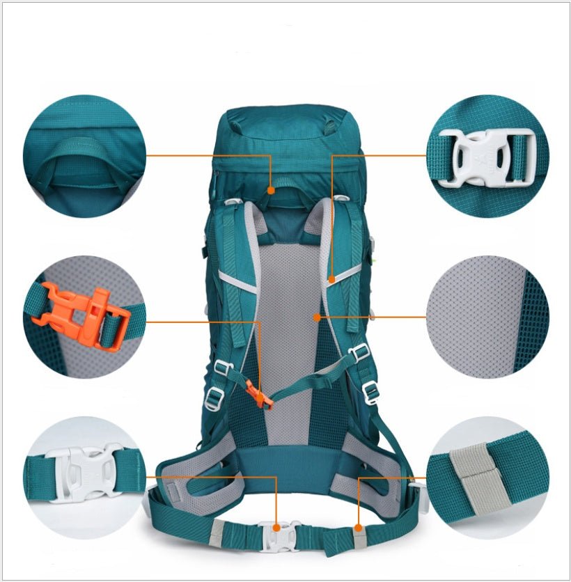 Sac de camping polyvalent en nylon souple unisexe capacité 36-55 L noir - IVOIRART.COM