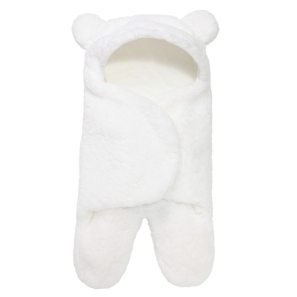 Sac de couchage en peluche d'agneau pour nouveau-né, couette enveloppante bébé - IVOIRART.COM