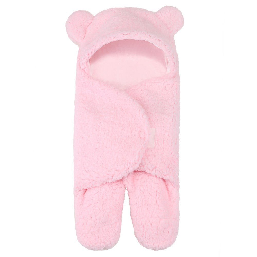 Sac de couchage en peluche d'agneau pour nouveau-né, couette enveloppante bébé - IVOIRART.COM