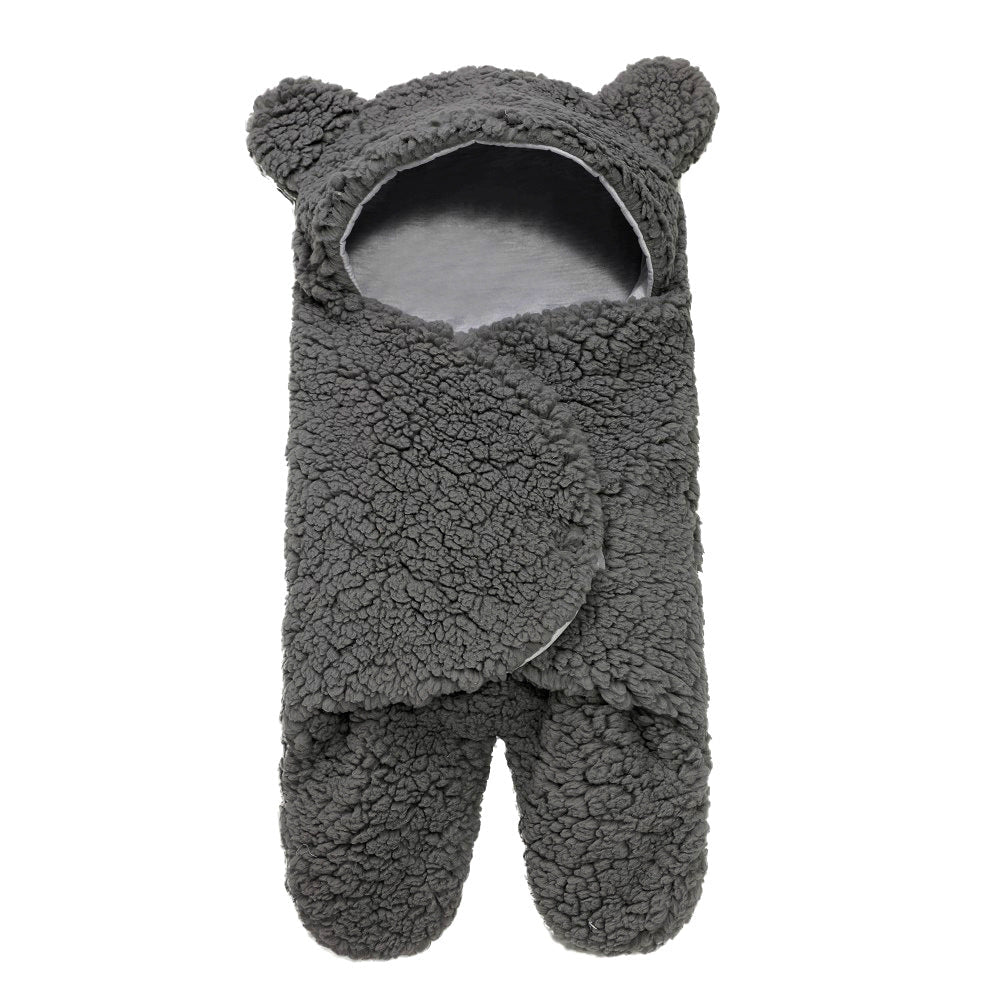 Sac de couchage en peluche d'agneau pour nouveau-né, couette enveloppante bébé - IVOIRART.COM