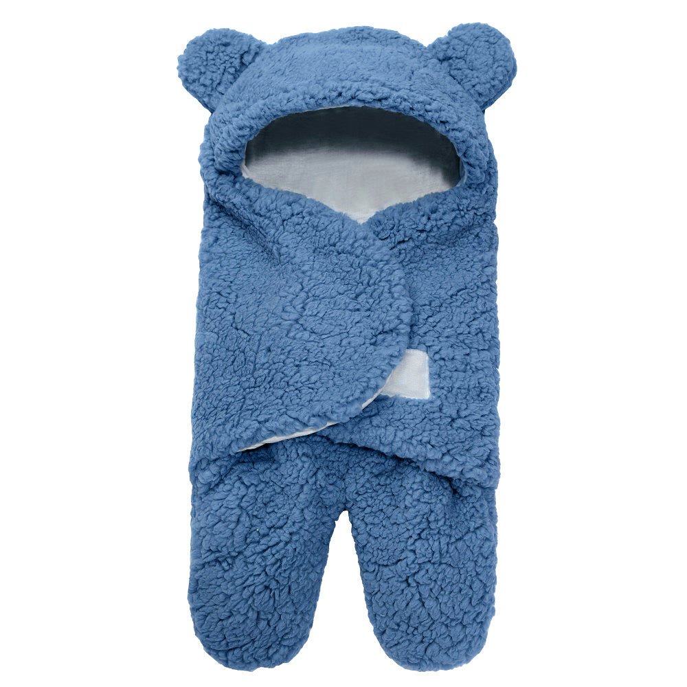 Sac de couchage en peluche d'agneau pour nouveau-né, couette enveloppante bébé - IVOIRART.COM