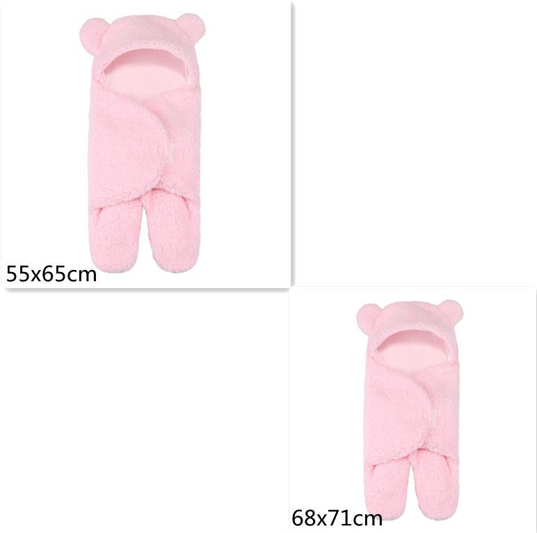 Sac de couchage en peluche d'agneau pour nouveau-né, couette enveloppante bébé - IVOIRART.COM