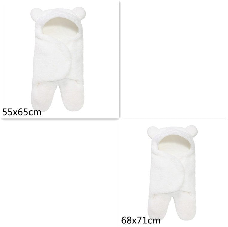 Sac de couchage en peluche d'agneau pour nouveau-né, couette enveloppante bébé - IVOIRART.COM