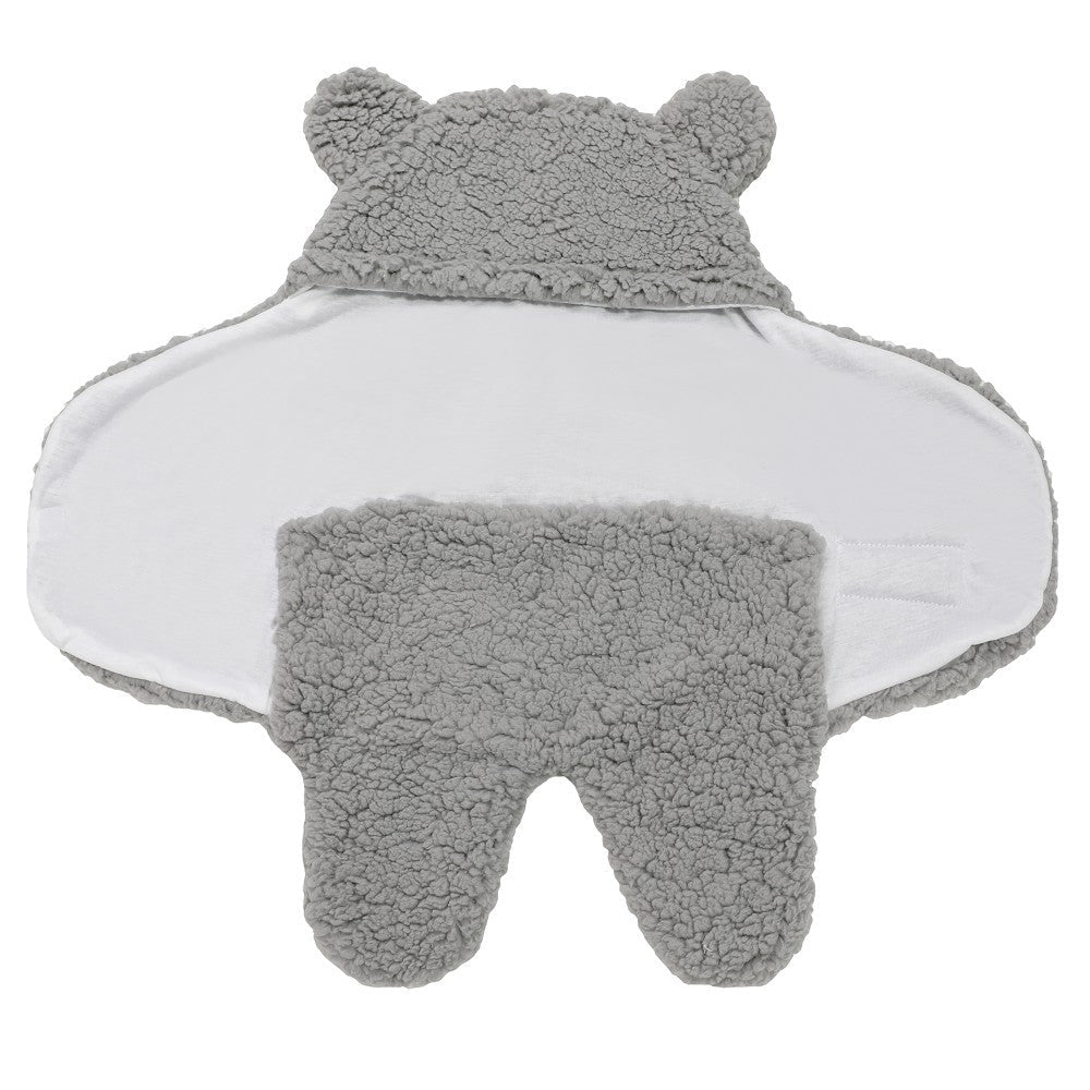 Sac de couchage en peluche d'agneau pour nouveau-né, couette enveloppante bébé - IVOIRART.COM