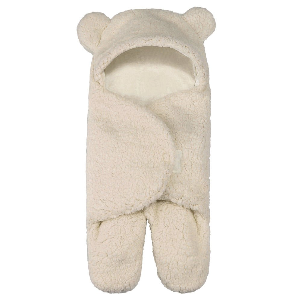 Sac de couchage en peluche d'agneau pour nouveau-né, couette enveloppante bébé - IVOIRART.COM