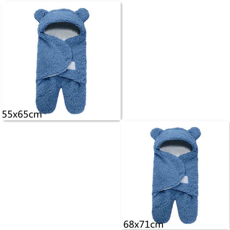 Sac de couchage en peluche d'agneau pour nouveau-né, couette enveloppante bébé - IVOIRART.COM