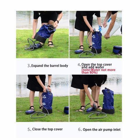 Sac de Douche Pliable Extérieur pour Camping avec Capacité de 11 Litres - IVOIRART.COM