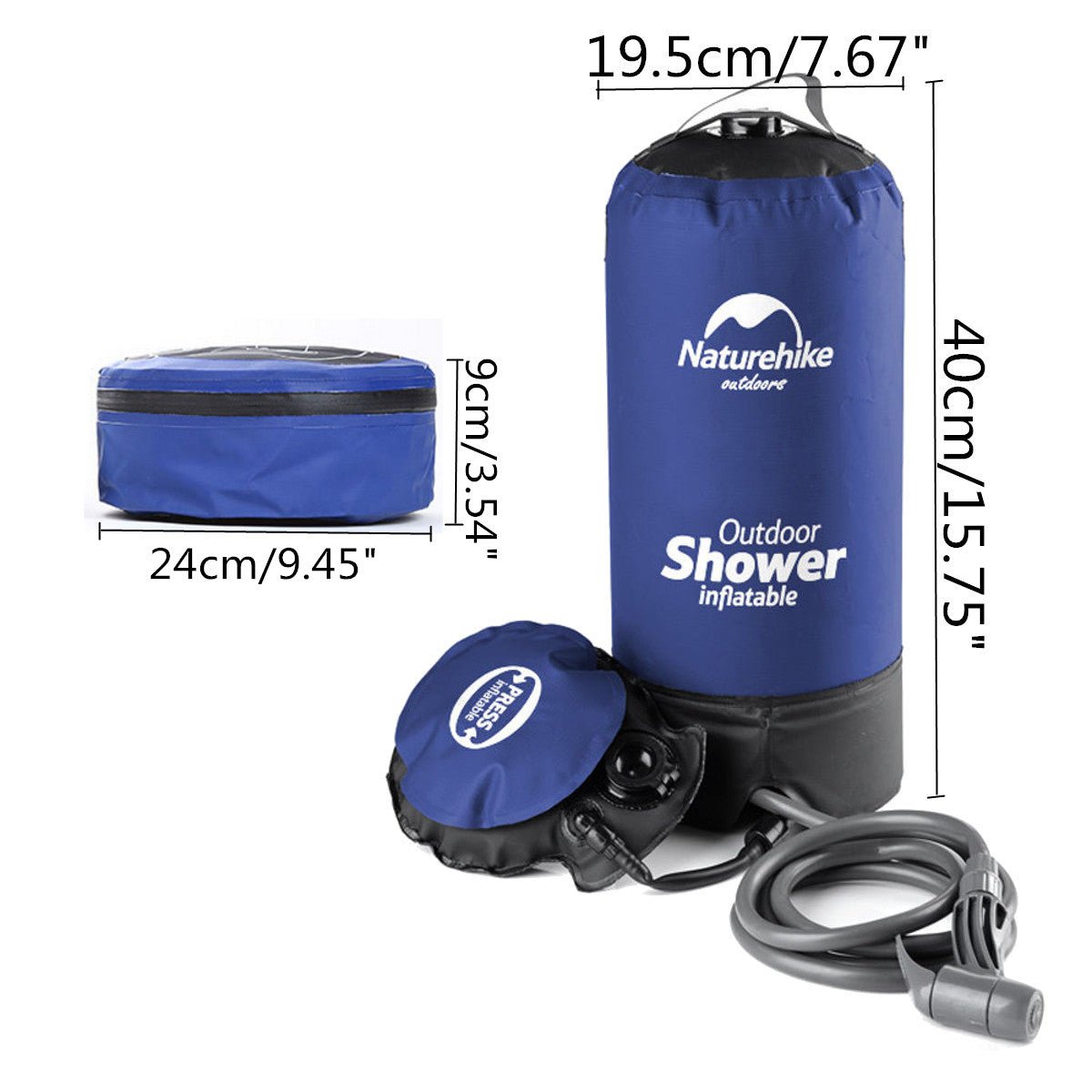 Sac de Douche Pliable Extérieur pour Camping avec Capacité de 11 Litres - IVOIRART.COM