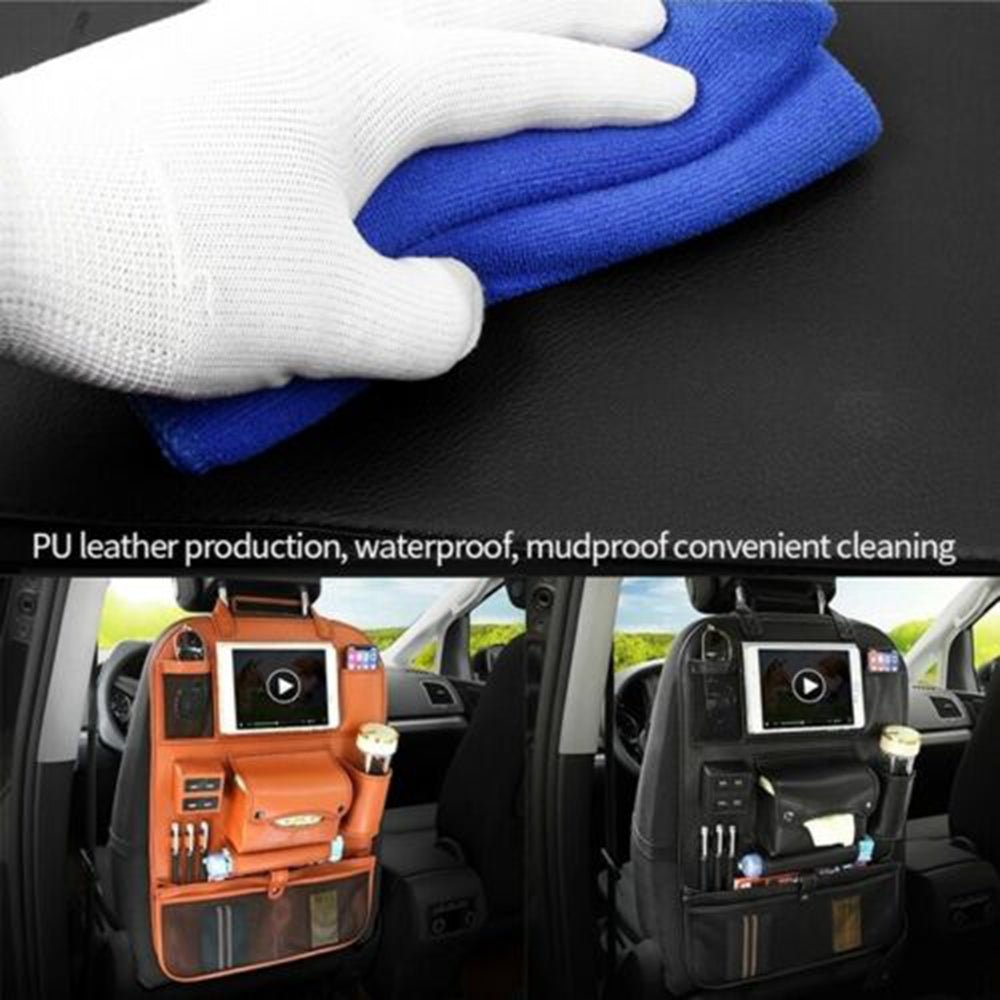 Sac de Rangement Multifonctionnel pour Siège Auto avec Dossier et Port USB - IVOIRART.COM