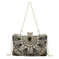 Sac de soirée brodé de perles rétro fait main pour femme, à main perlée - IVOIRART.COM
