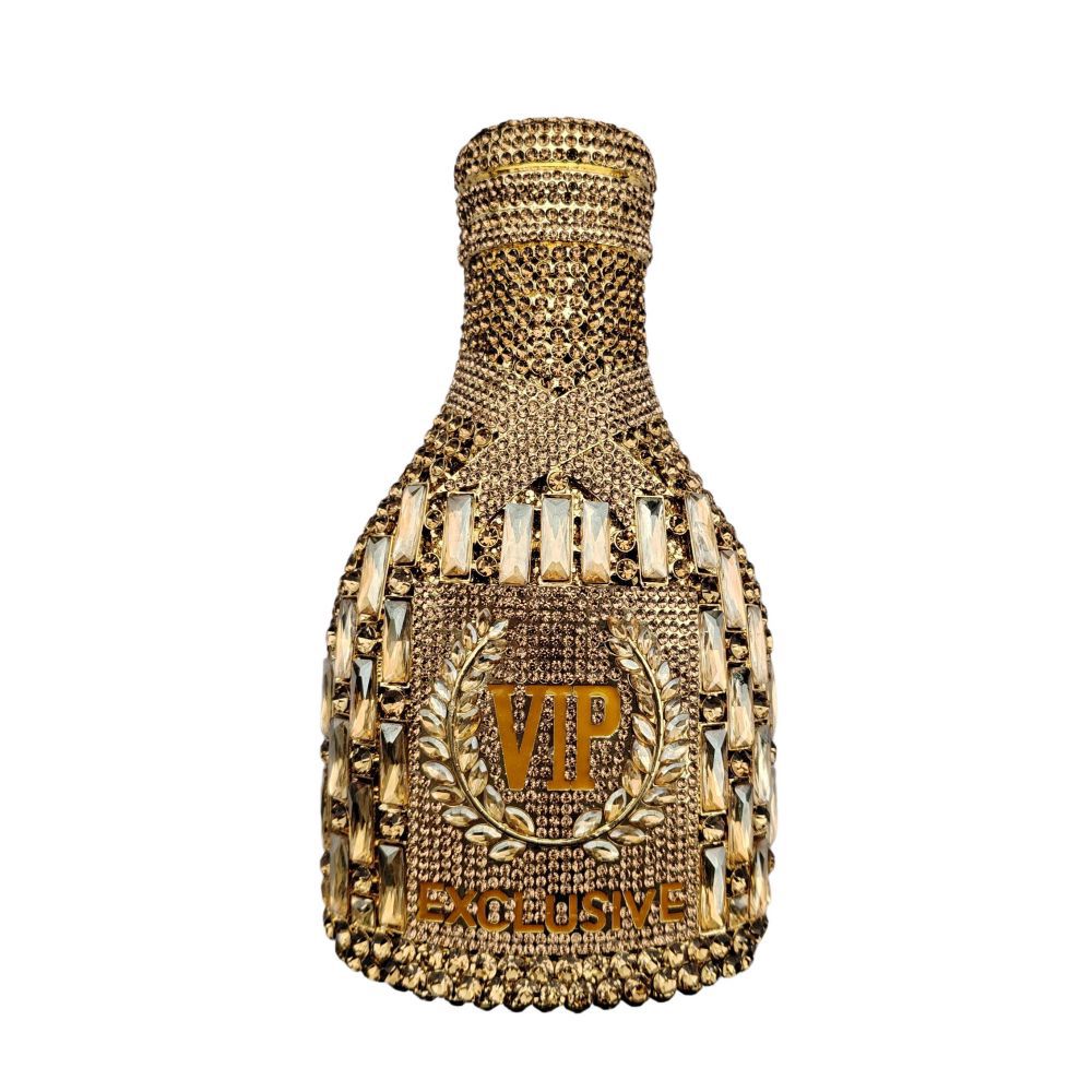 Sac de Soirée Main Diamant en Forme de Bouteille de Champagne Élégante - IVOIRART.COM