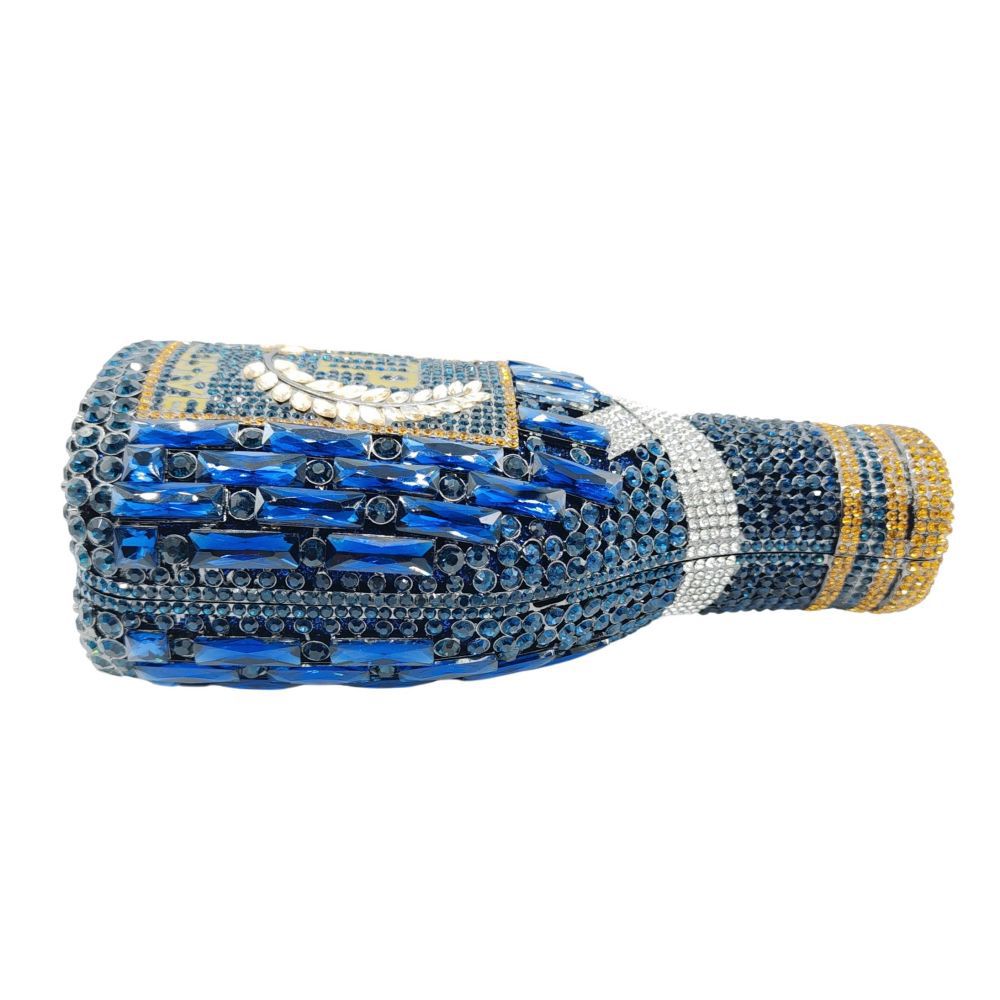 Sac de Soirée Main Diamant en Forme de Bouteille de Champagne Élégante - IVOIRART.COM