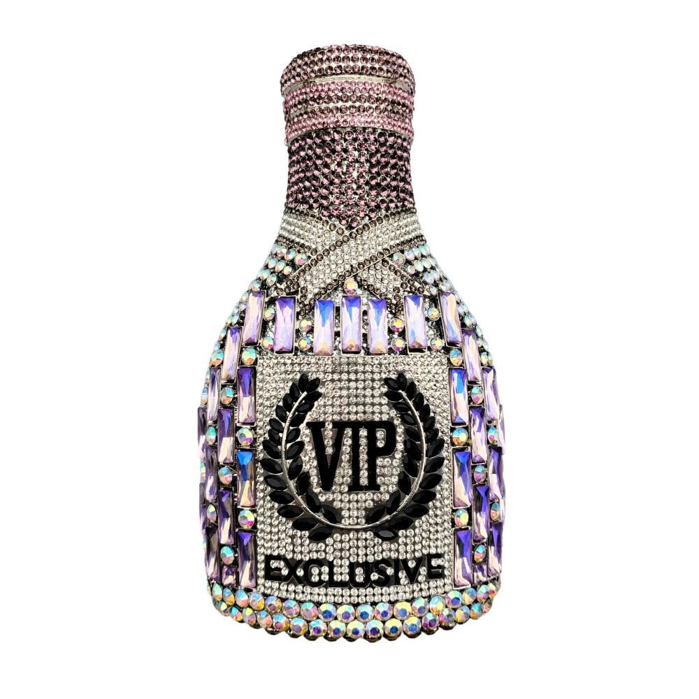 Sac de Soirée Main Diamant en Forme de Bouteille de Champagne Élégante - IVOIRART.COM