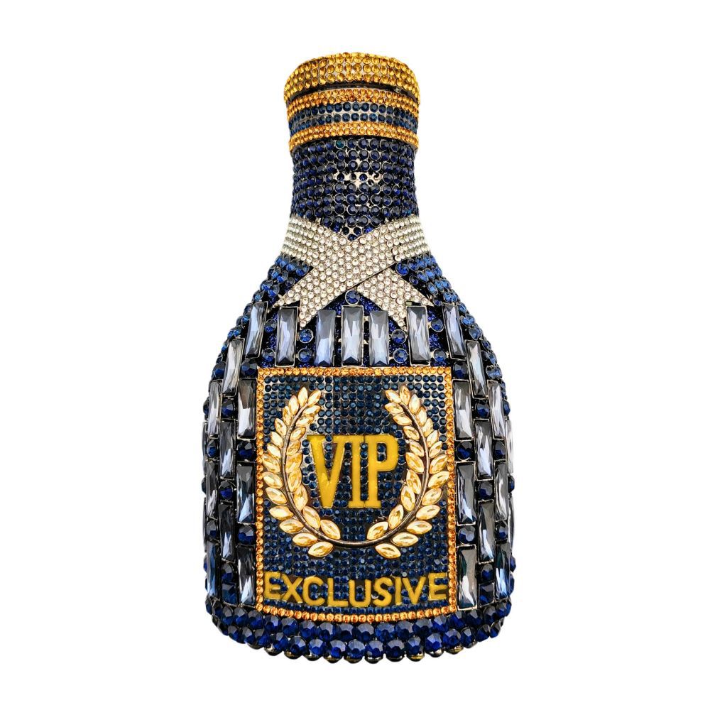 Sac de Soirée Main Diamant en Forme de Bouteille de Champagne Élégante - IVOIRART.COM