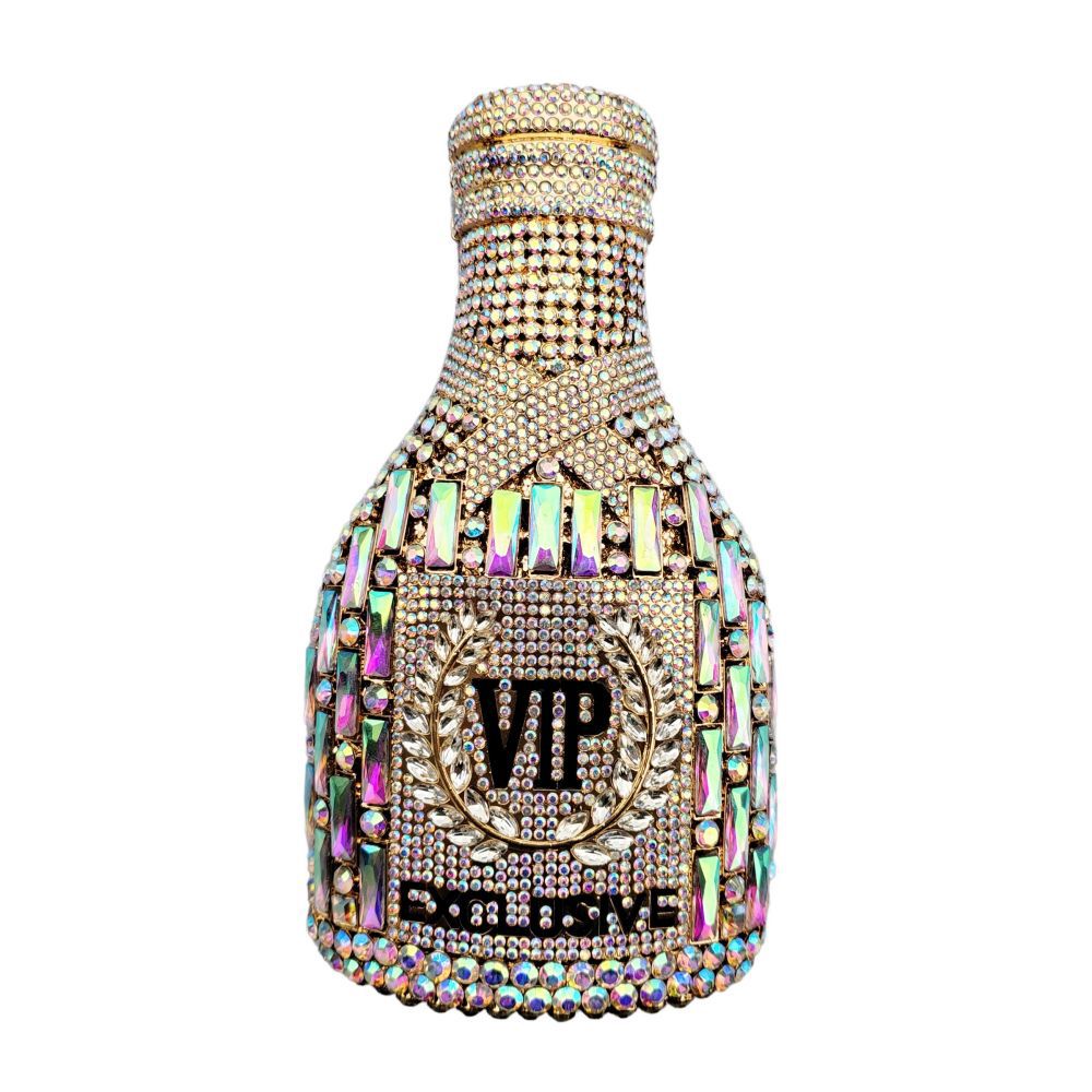 Sac de Soirée Main Diamant en Forme de Bouteille de Champagne Élégante - IVOIRART.COM