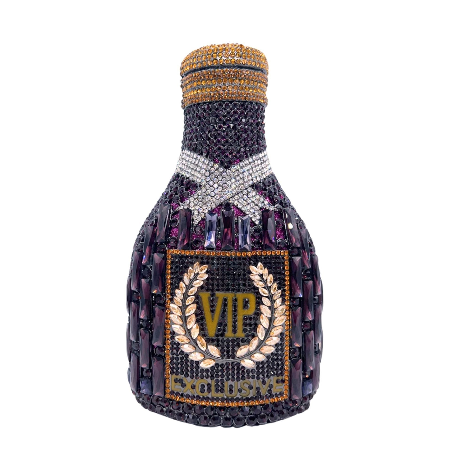 Sac de Soirée Main Diamant en Forme de Bouteille de Champagne Élégante - IVOIRART.COM