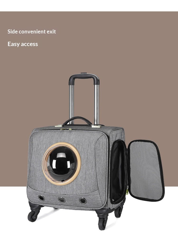 Sac de transport portable à roulettes universelles pour animaux de compagnie - IVOIRART.COM