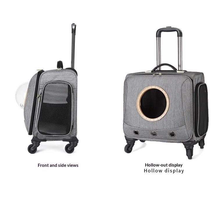 Sac de transport portable à roulettes universelles pour animaux de compagnie - IVOIRART.COM