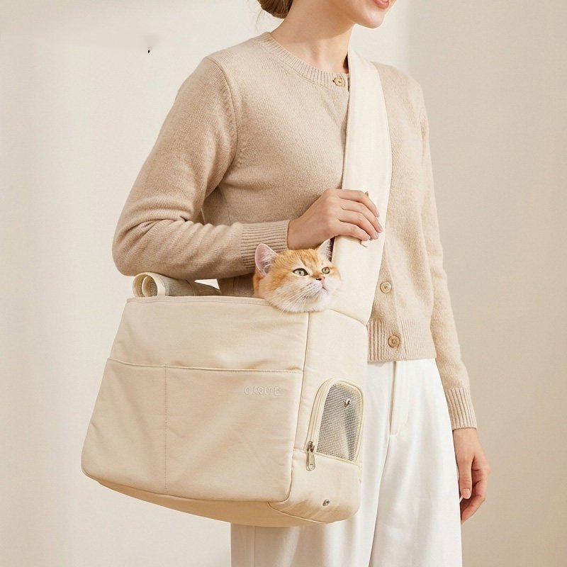 Sac de Transport Portable pour Chat Domestique - Parfait pour Voyages en Plein Air - IVOIRART.COM
