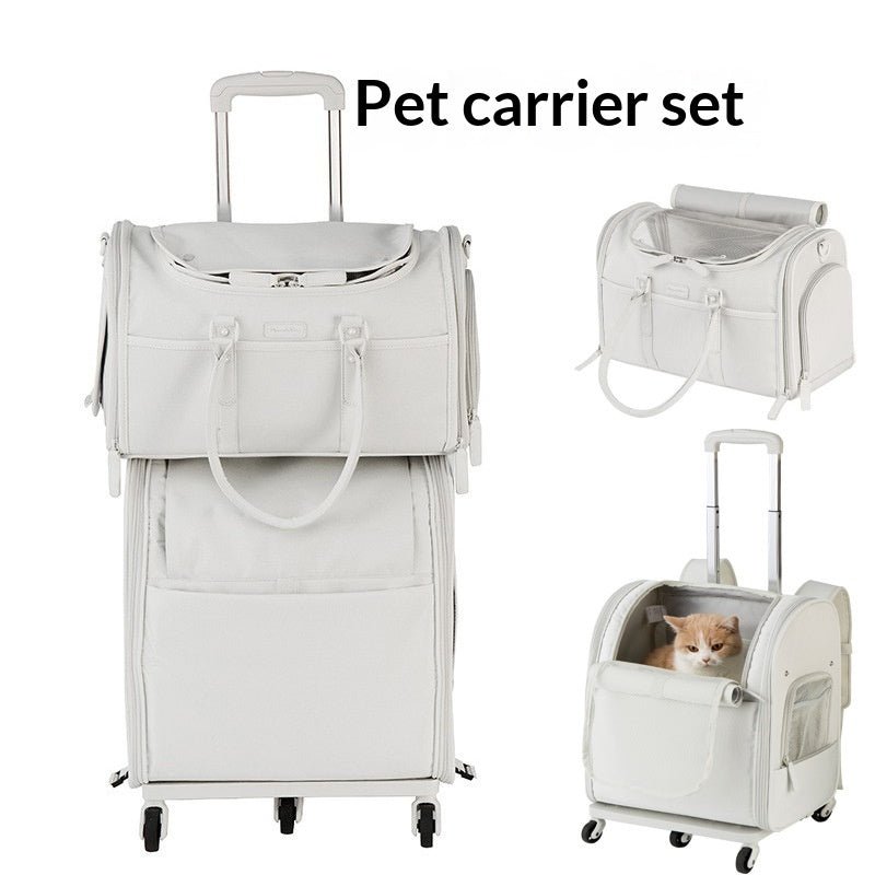 Sac de transport pour animaux Japon-Corée avec roulettes, portable, grande capacité - IVOIRART.COM