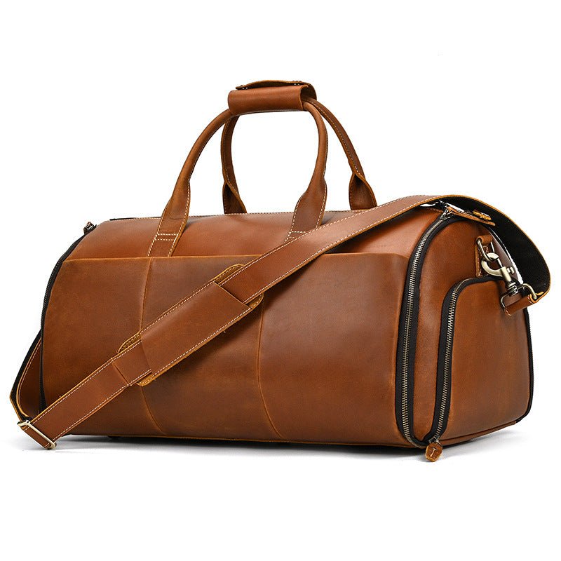 Sac de voyage de 20 pouces à grande capacité, sac bandoulière messager cuir - IVOIRART.COM