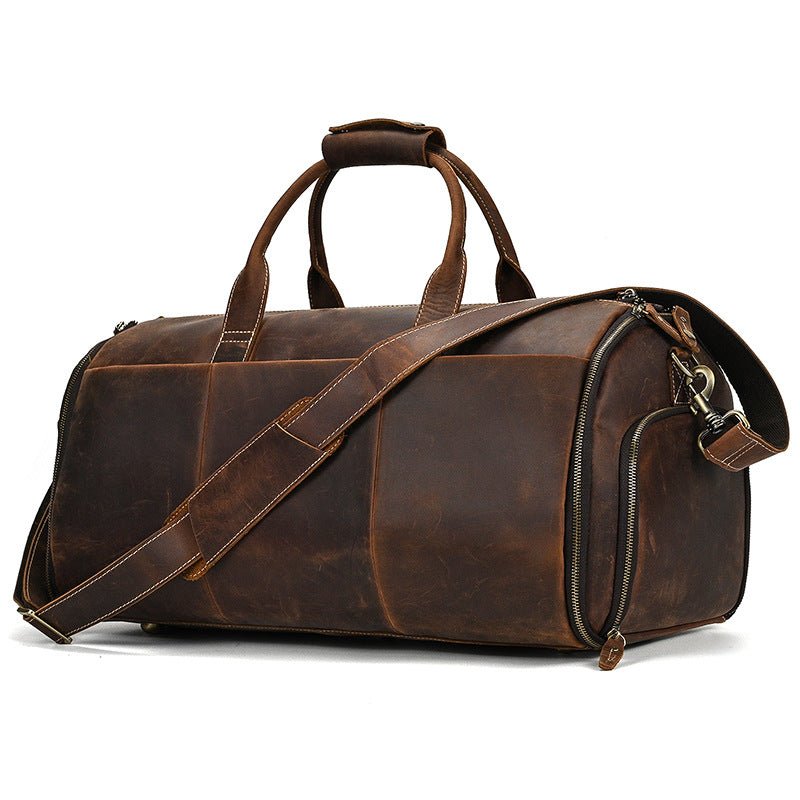 Sac de voyage de 20 pouces à grande capacité, sac bandoulière messager cuir - IVOIRART.COM