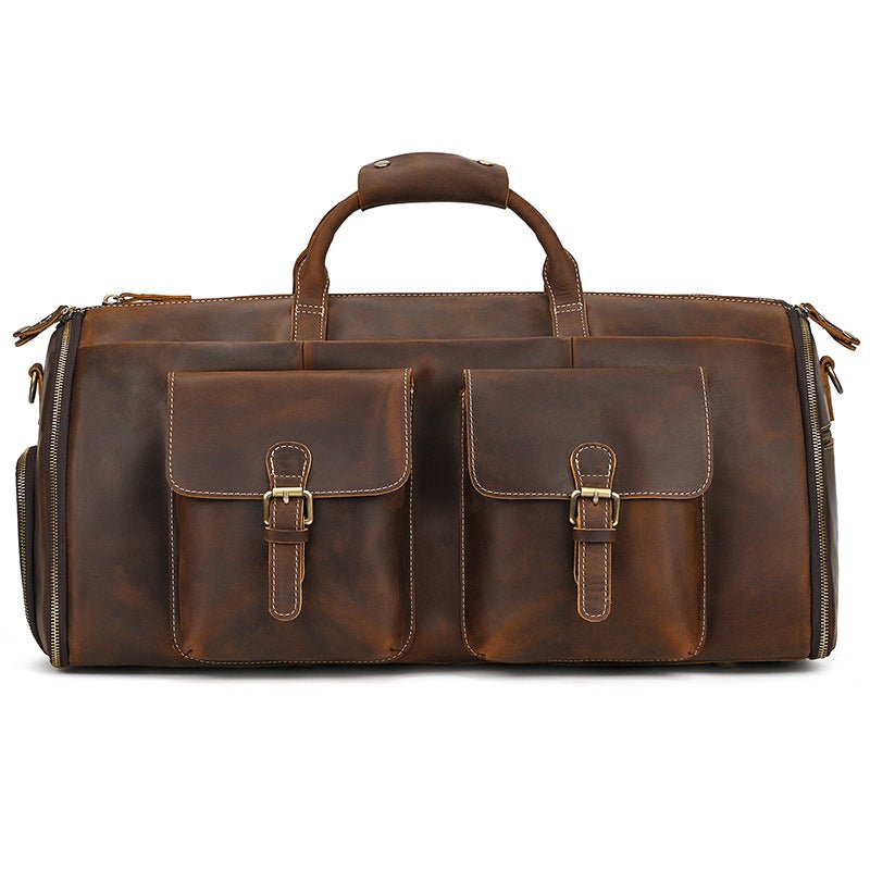 Sac de voyage de 20 pouces à grande capacité, sac bandoulière messager cuir - IVOIRART.COM