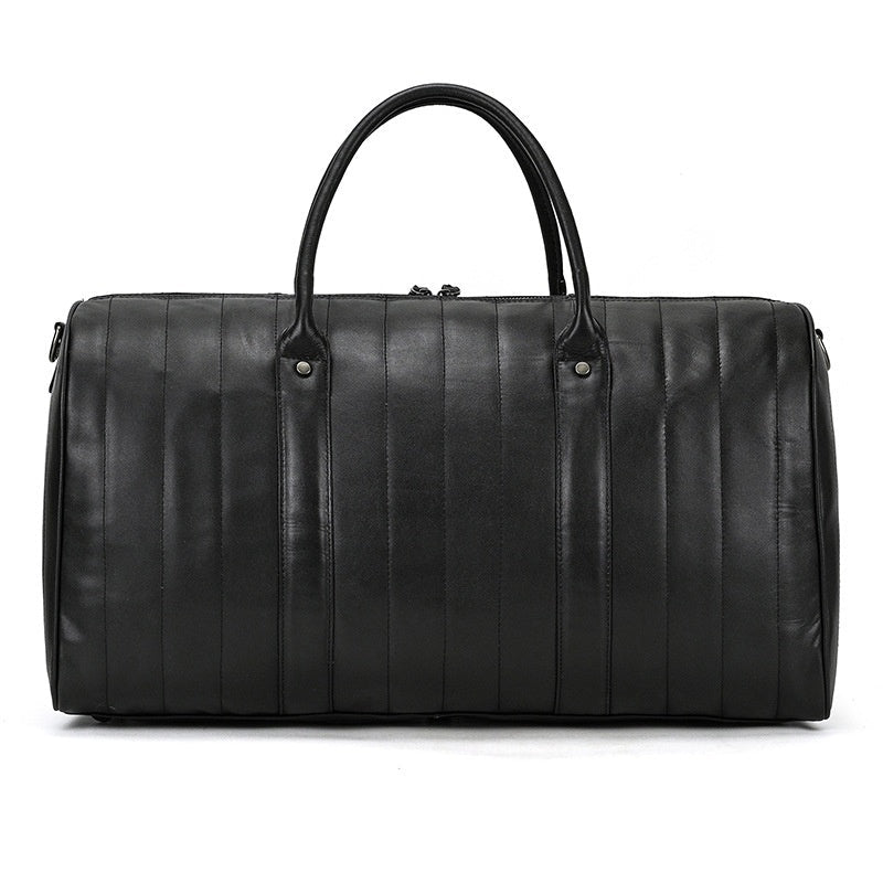 Sac de Voyage Noir Décontracté pour Homme, Style Mode, Cuir Véritable Résistant - IVOIRART.COM